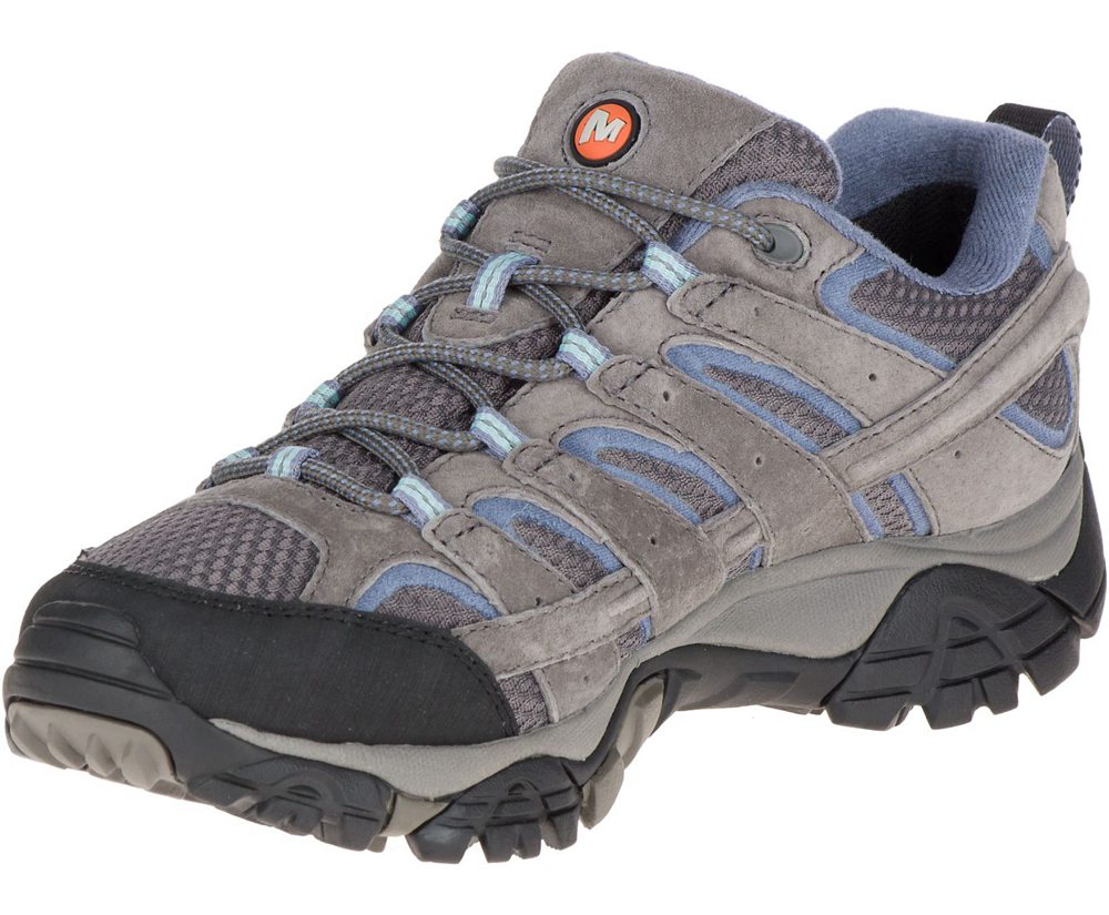 Buty Trekkingowe Merrell Damskie Szare - Moab 2 Waterproof - 410273-NRM